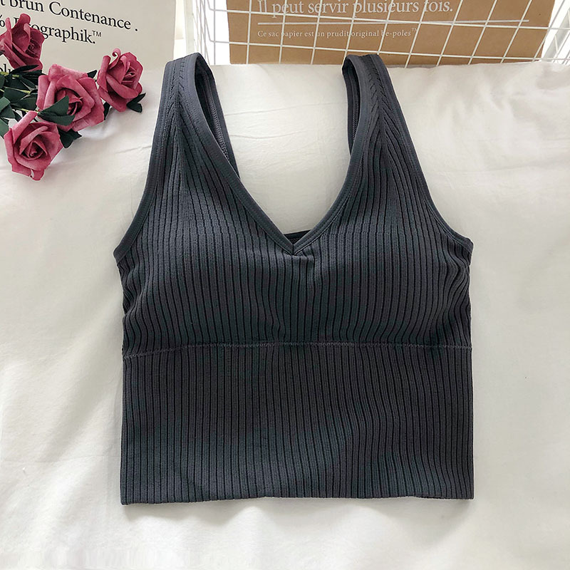Canottiere da donna Crop Top d - T Shirt Bra Seamless recensione e prezzo